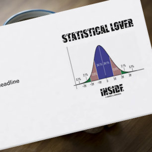 Statistischer Lover Inside (Glockenkurve) Visitenkarte