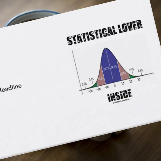 Statistischer Lover Inside (Glockenkurve) Visitenkarte