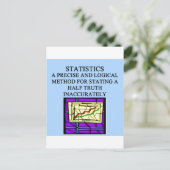 Statistischer Spaß Postkarte (Stehend Vorderseite)