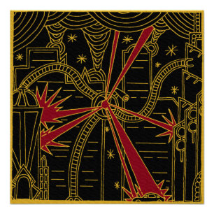 Stativ nimmt Kunst-Deko-Plakat in Angriff Poster