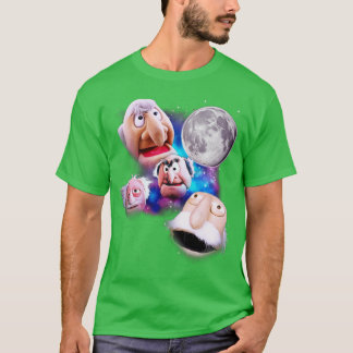 Statler und Waldorf Heckle am Mond T-Shirt