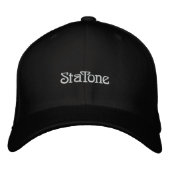StaTone Black Cap Bestickte Baseballkappe (Vorderseite)