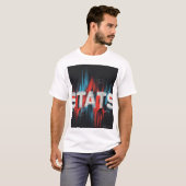 Stats Glitch Datenkunst T-Shirt (Vorne ganz)