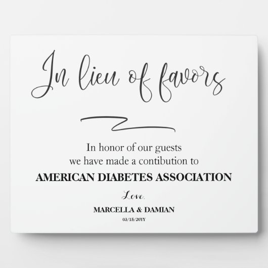 Statt bevorzugt Tabletop Plaque mit Easel Fotoplatte (Vorderseite)