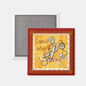 statt durch Nähen (Cranberry) Magnet (Vorderseite/Rückseite)