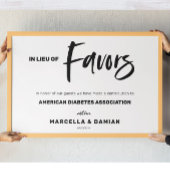 Statt Hochzeitsgunst Wedding-Schild Poster