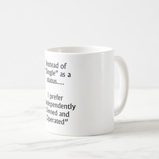 Statt Single Kaffeetasse (VorderseiteRechts)