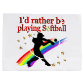 STATT SOFTBALL SPIELEN GROßE GESCHENKTÜTE (Rückseite)