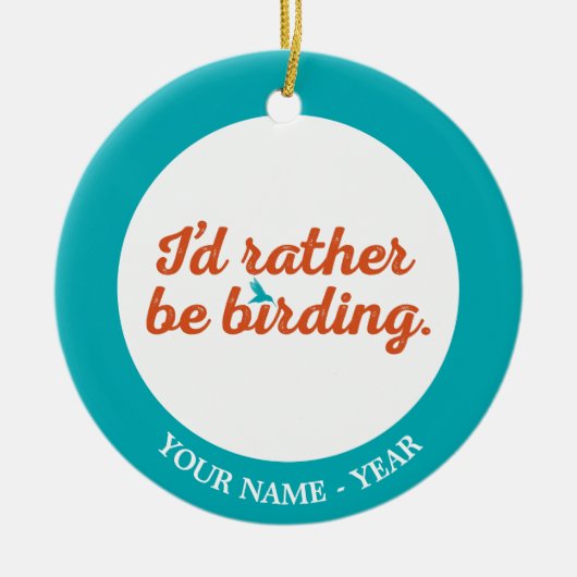 Statt Vogelbeobachtung Keramikornament (Vorne)