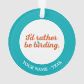 Statt Vogelbeobachtung Ornament (Rückseite)