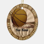 Stattdessen Basketball spielen Keramik Ornament (Links)