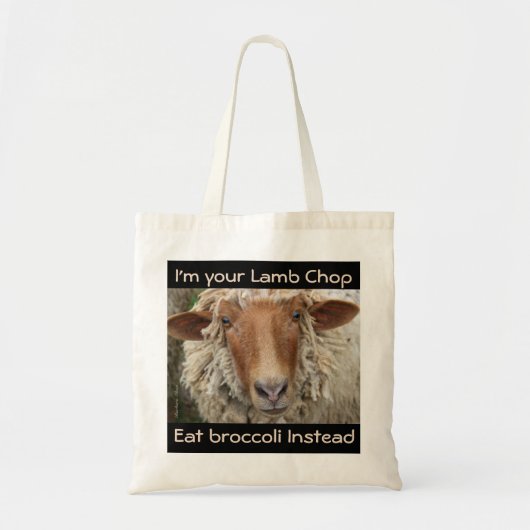 Stattdessen esse ich deinen Lamm-Chop - Brokkoli: Tragetasche (Vorne)