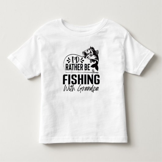 Stattdessen fischen wir mit Großvater Funny Kleinkind T-shirt (Vorderseite)