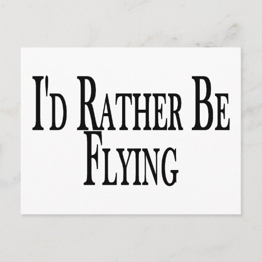 Stattdessen fliegen postkarte (Vorderseite)