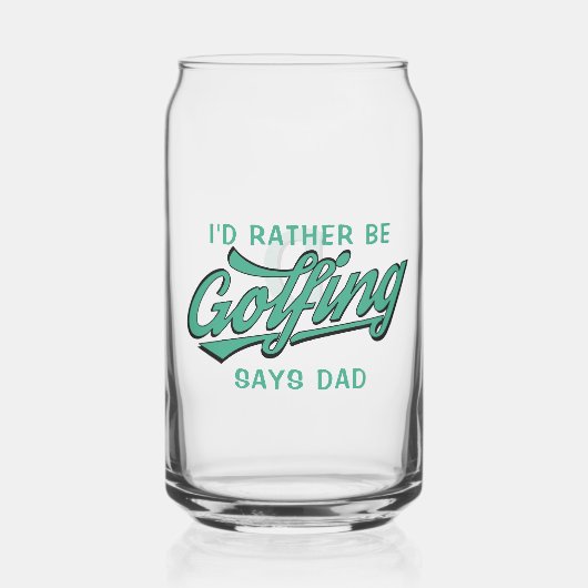 Stattdessen Golfing sagt Vater Golfer Mit Monogram Dosenglas (Vorderseite)