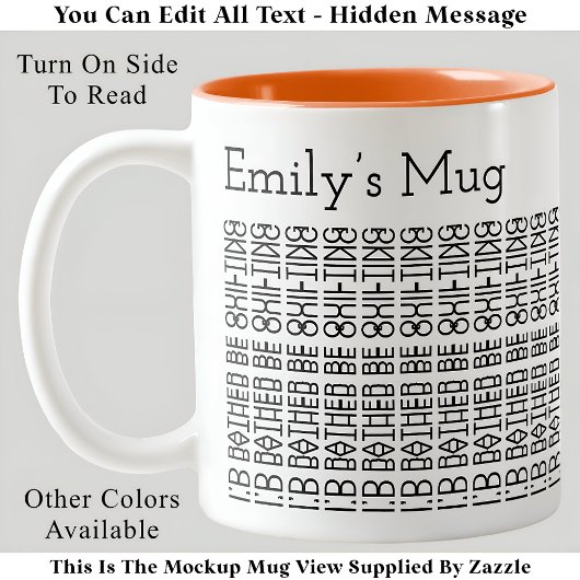 Stattdessen Quilting & Name 154BW versteckte Meldu Zweifarbige Tasse