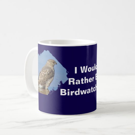 Stattdessen schauen Vögel Starling Hawk Birdwatche Kaffeetasse (Vorderseite Links)