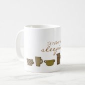 Stattdessen schlafend Tee Kaffee Tasse Cup (Vorderseite Links)