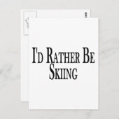 Stattdessen Skifahren Postkarte (Vorne/Hinten)