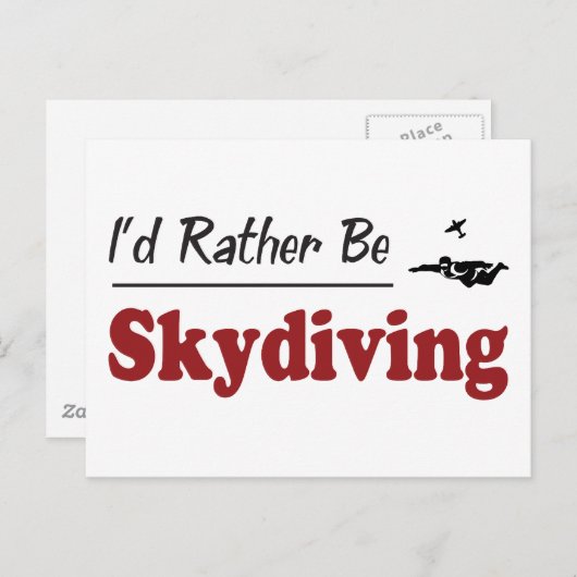 Stattdessen Skydiving Postkarte (Vorne/Hinten)