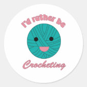 Stattdessen sollte man den grünen Glattgarn kreuze Runder Aufkleber (Vorderseite)