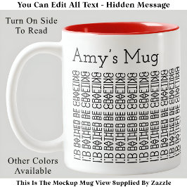 Stattdessen sollten Sie die verborgene Meldung "Cr Zweifarbige Tasse