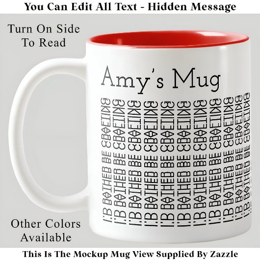 Stattdessen sollten Sie die verborgene Meldung "Cr Zweifarbige Tasse