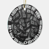 Stattdessen spielen Dominoes-Ornament Keramikornament (Links)
