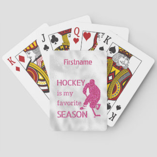 Stattdessen spielen - rosa Funkhockey Spielkarten