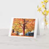 STATTLICHER BAUM AN DER HIGH STREET Karte (Gelbe Blume)