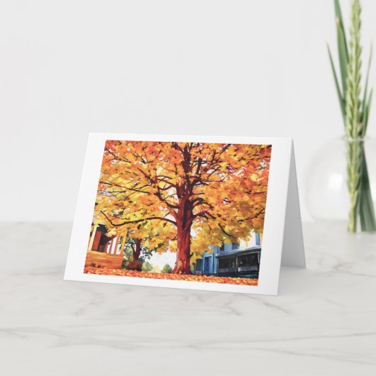 STATTLICHER BAUM AN DER HIGH STREET Karte (Vorderseite)
