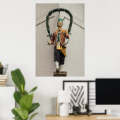 Statue Adorns A Gebäude, Bayern Poster (Heimbüro)