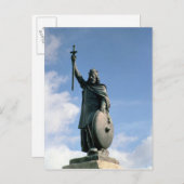 Statue Alfred des Großen Postkarte (Vorne/Hinten)