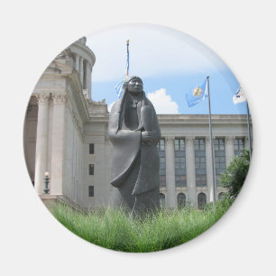 Statue an der Oklahoma-Staats-Hauptstadt Magnet