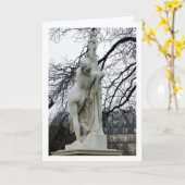 Statue at Avenue des Champs-Élysées, Paris, Frankr Karte (Gelbe Blume)