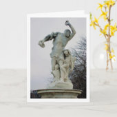 Statue at Avenue des Champs-Élysées, Paris, Frankr Karte (Gelbe Blume)