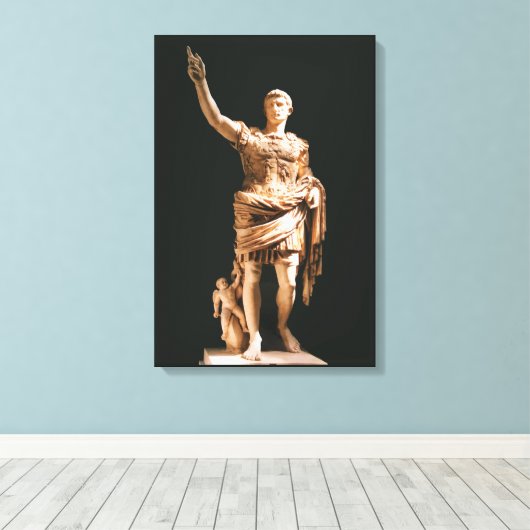 Statue Augustus Caesar Canvas Print Leinwanddruck (Insitu (Holzboden))
