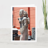 Statue außerhalb des Museums von Kairo, Ägypten Karte (Vorderseite)