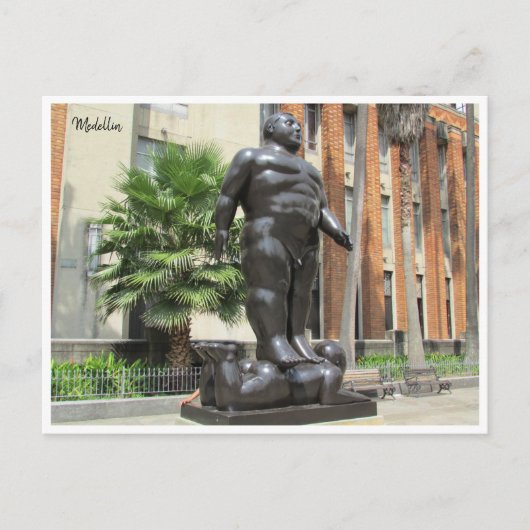 Statue Botero Postkarte (Vorderseite)