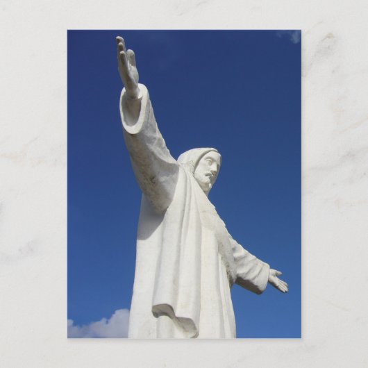 Statue cusco jesus postkarte (Vorderseite)