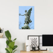 Statue de Angel im Charlottenburger Schloss Poster (Heimbüro)