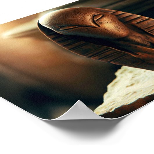 Statue der ägyptischen Alien Poster (Ecke)