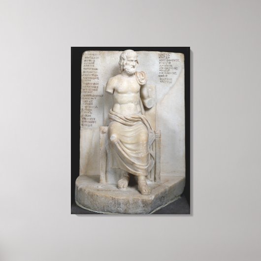 Statue der Euripides Leinwanddruck (Vorderseite)