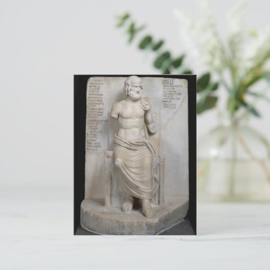 Statue der Euripides Postkarte (Stehend Vorderseite)