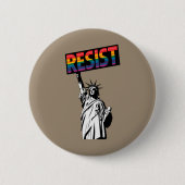 Statue der Freiheit Feministengeschenk Button (Vorderseite)