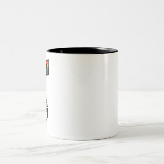 Statue der Freiheit Feministengeschenk Zweifarbige Tasse (Mittel)