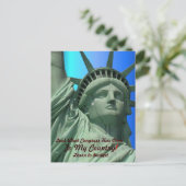 Statue der Freiheit Postkarte (Stehend Vorderseite)