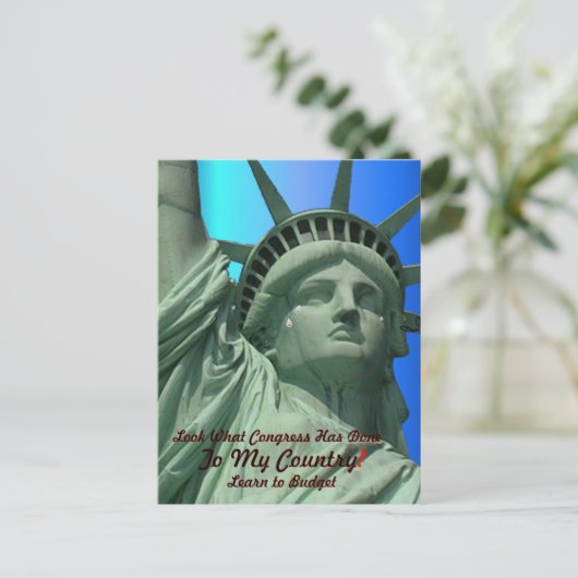 Statue der Freiheit Postkarte (Stehend Vorderseite)