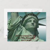 Statue der Freiheit Postkarte (Vorne/Hinten)