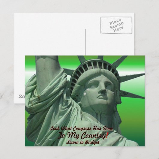 Statue der Freiheit Postkarte (Vorne/Hinten)